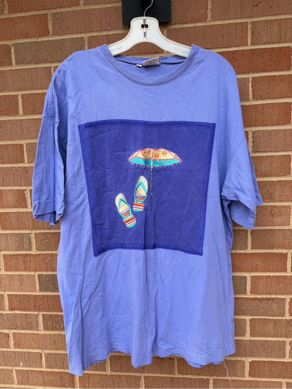 Johnny Was Vintage “t shirt” purple beach vibes 100% cotton size large